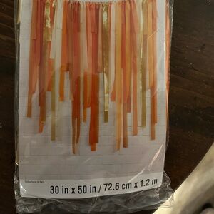 Orange and Gold Party Streamer Backdrop